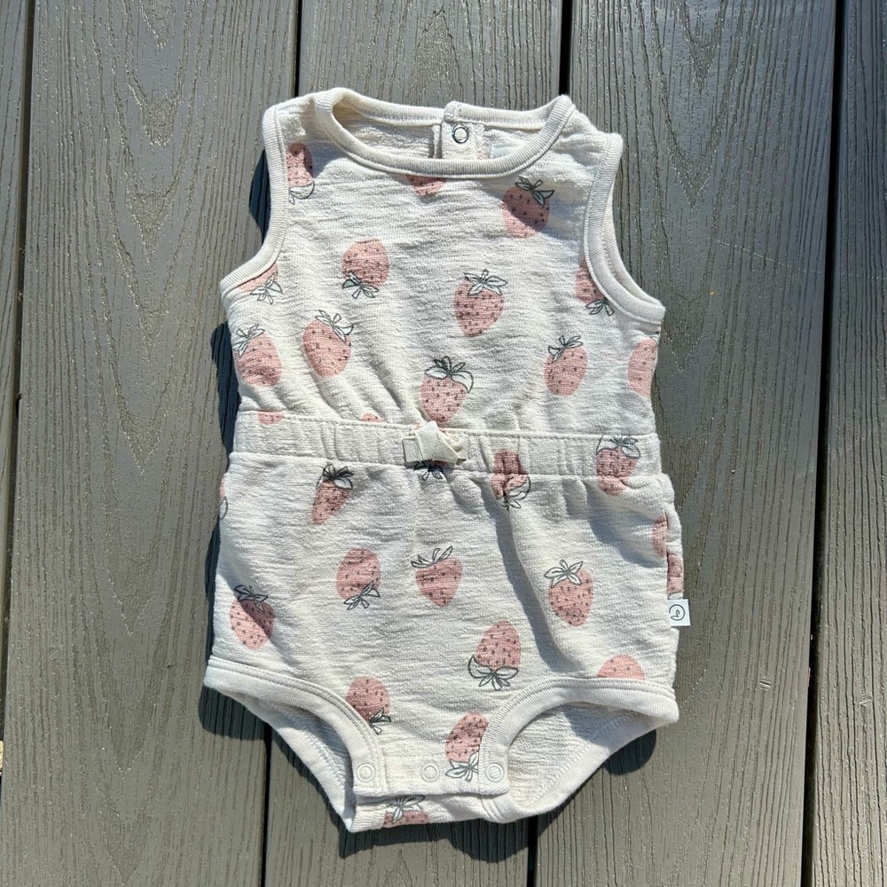 Little Planet terry strawberry romper